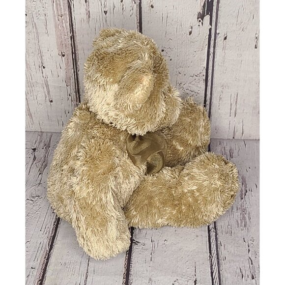 9" Flowers Inc Balloons Silky Tan Teddy Bear Plush Brown Vintage Tag Stuffed Toy - Picture 2 of 5